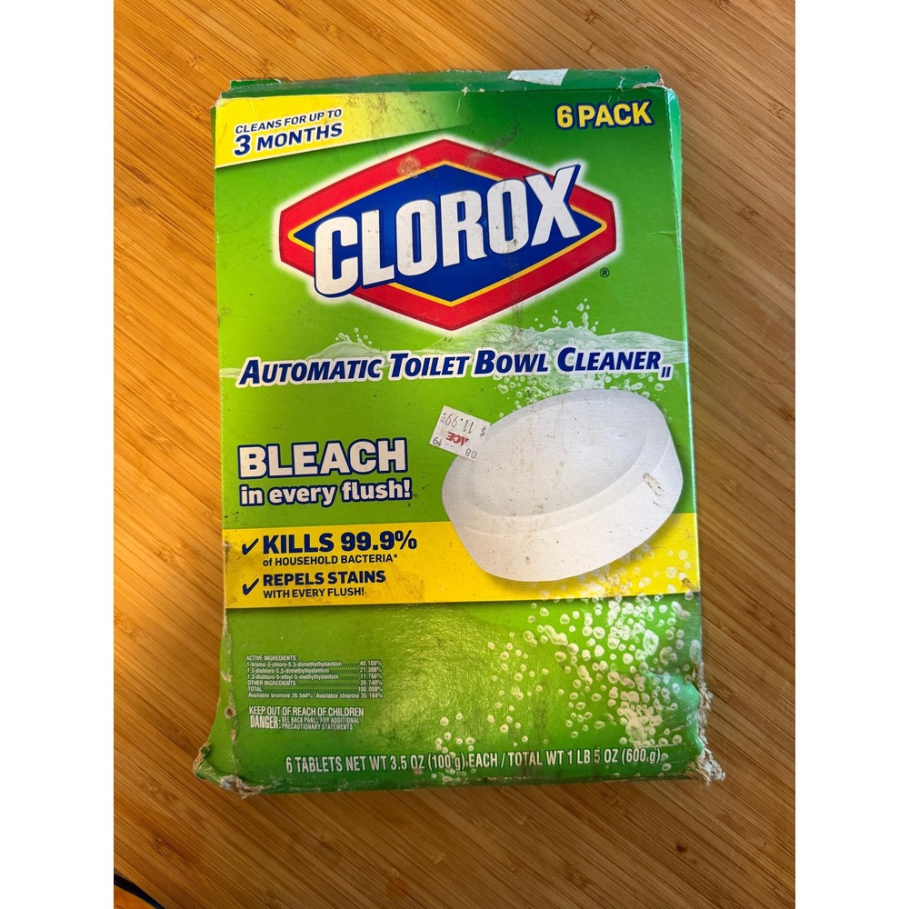Clorox Bleach Automatic Toilet Bowl Cleaner Tablets, 6 Tablets - Pack of 1